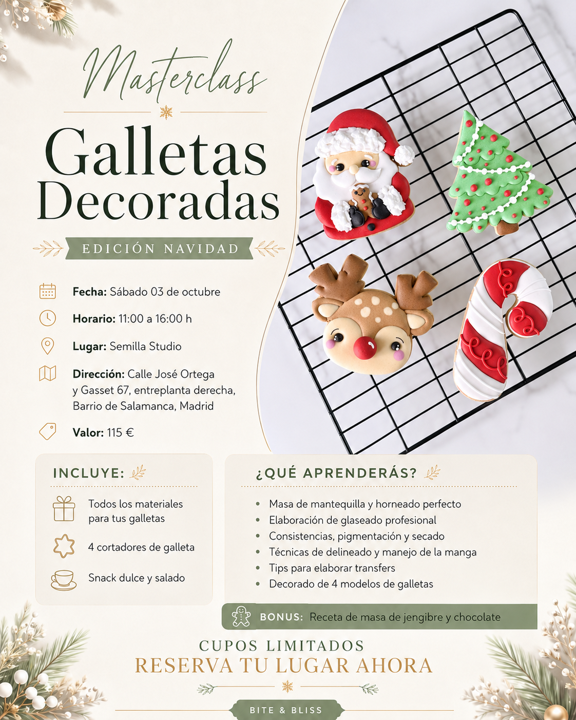 Masterclass Presencial Madrid | Galletas Decoradas