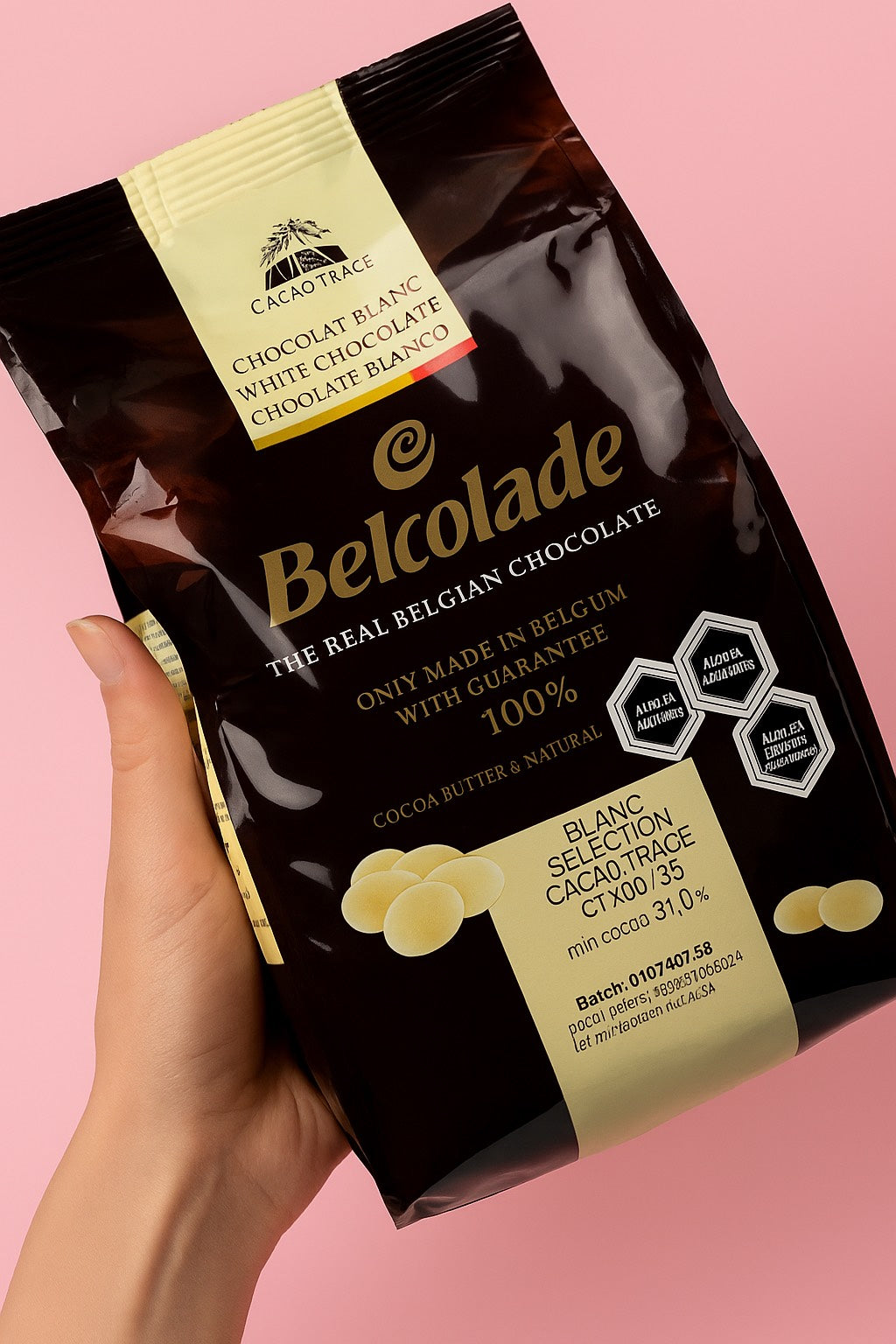 Chocolate Blanco Belcolade 31% cacao – Bolsa 1kg