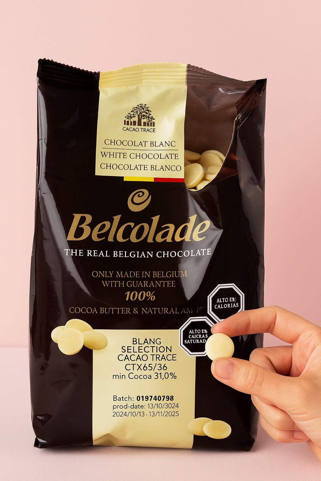 Chocolate Blanco Belcolade 31% cacao – Bolsa 1kg