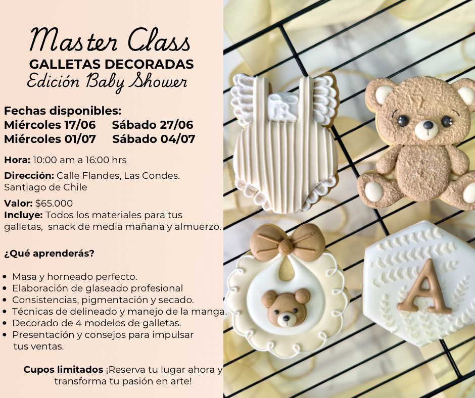 Curso de Galletas Decoradas Edición Baby Shower