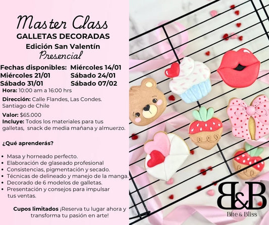 Curso de Galletas Decoradas Edición San Valentín