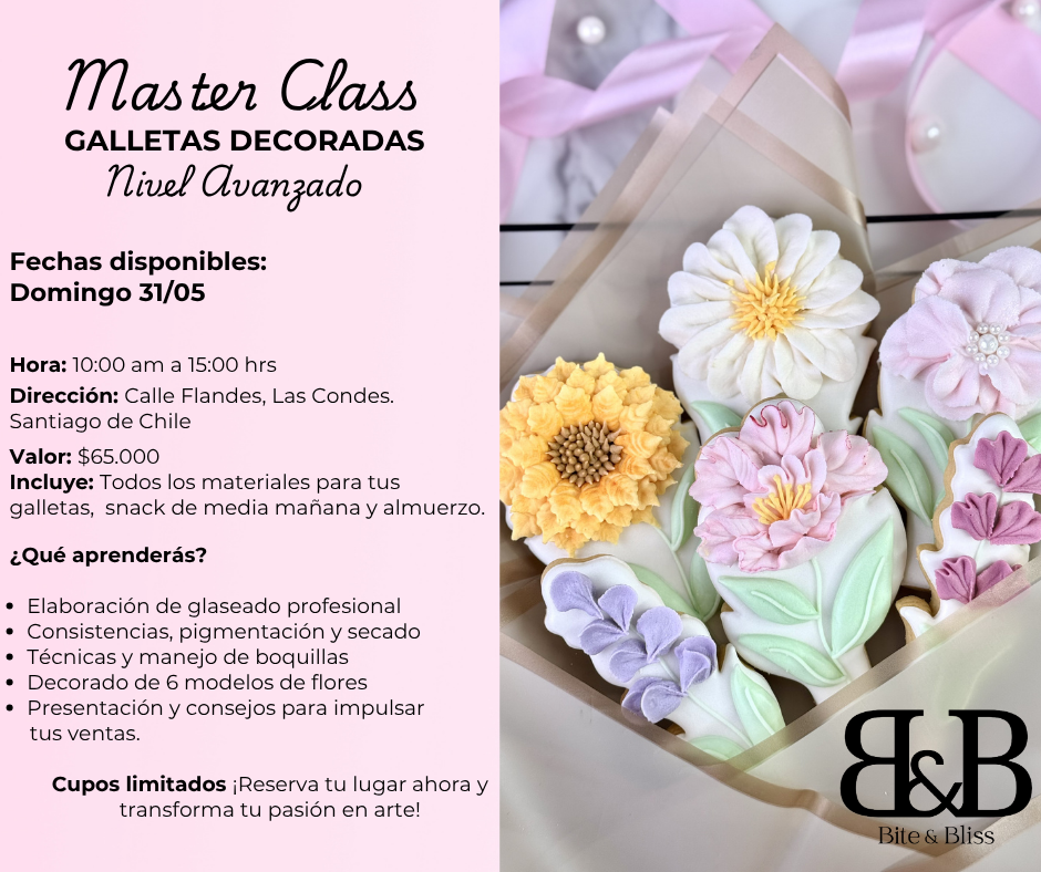 Curso Avanzado de Galletas Decoradas Edición Arreglo Floral