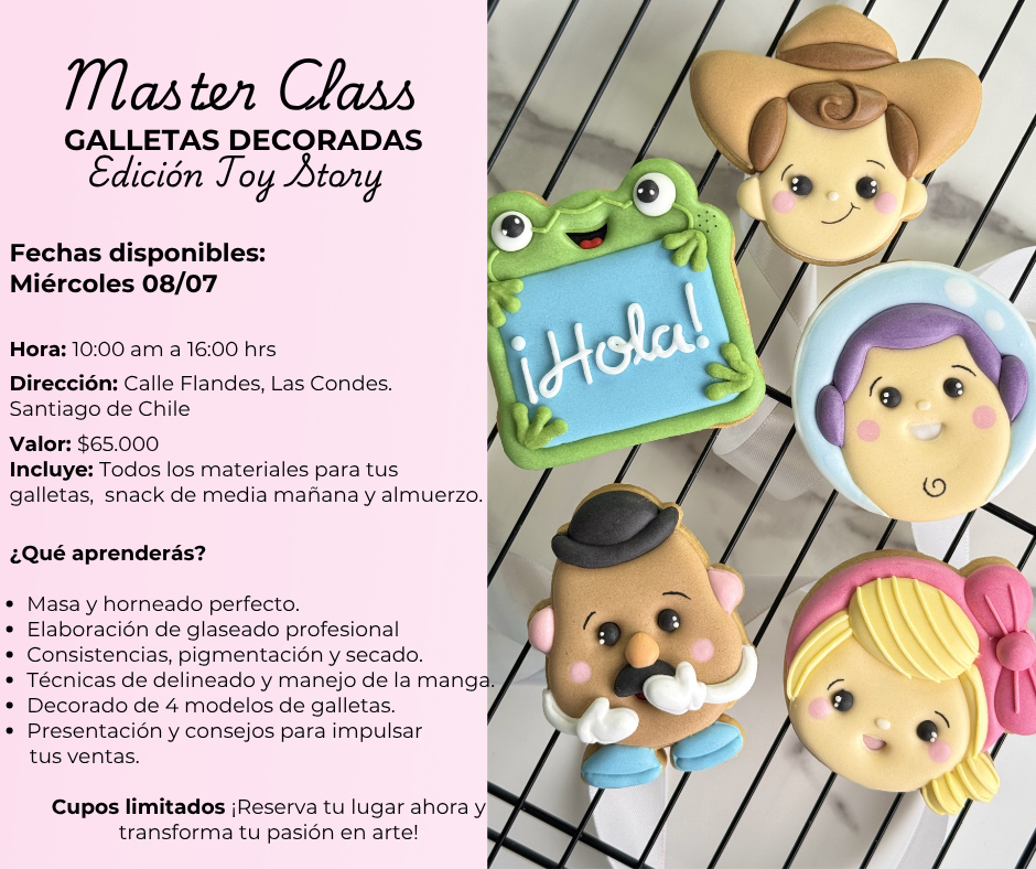 Curso de Galletas Decoradas Edición Toy Story