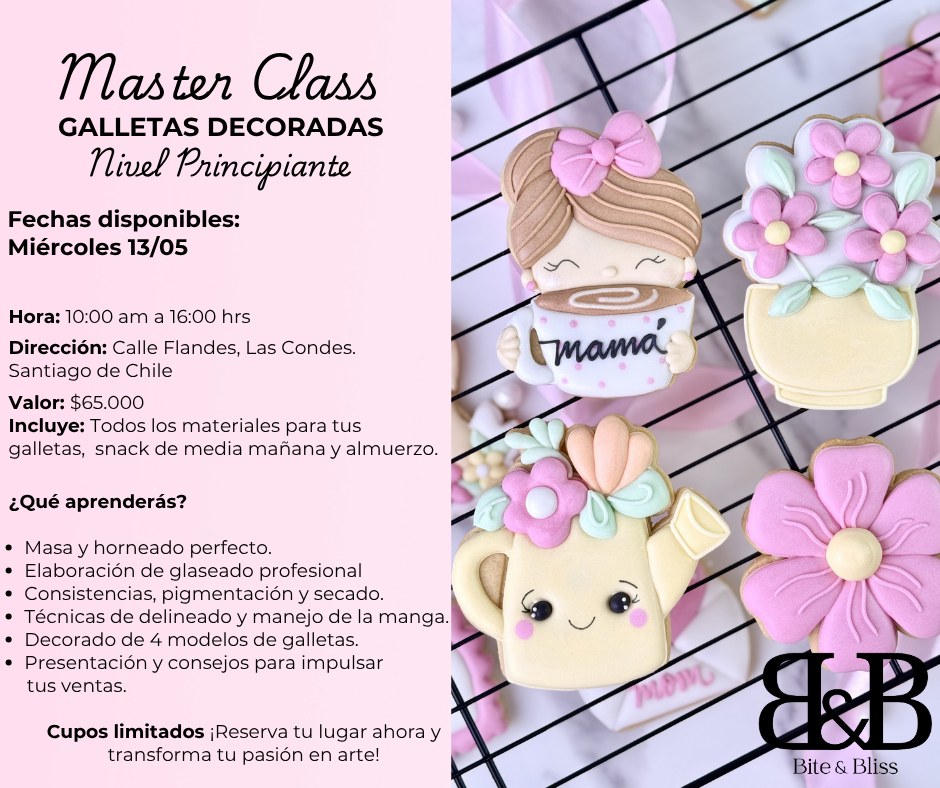 Curso de Galletas Decoradas Edición Día de la Madre