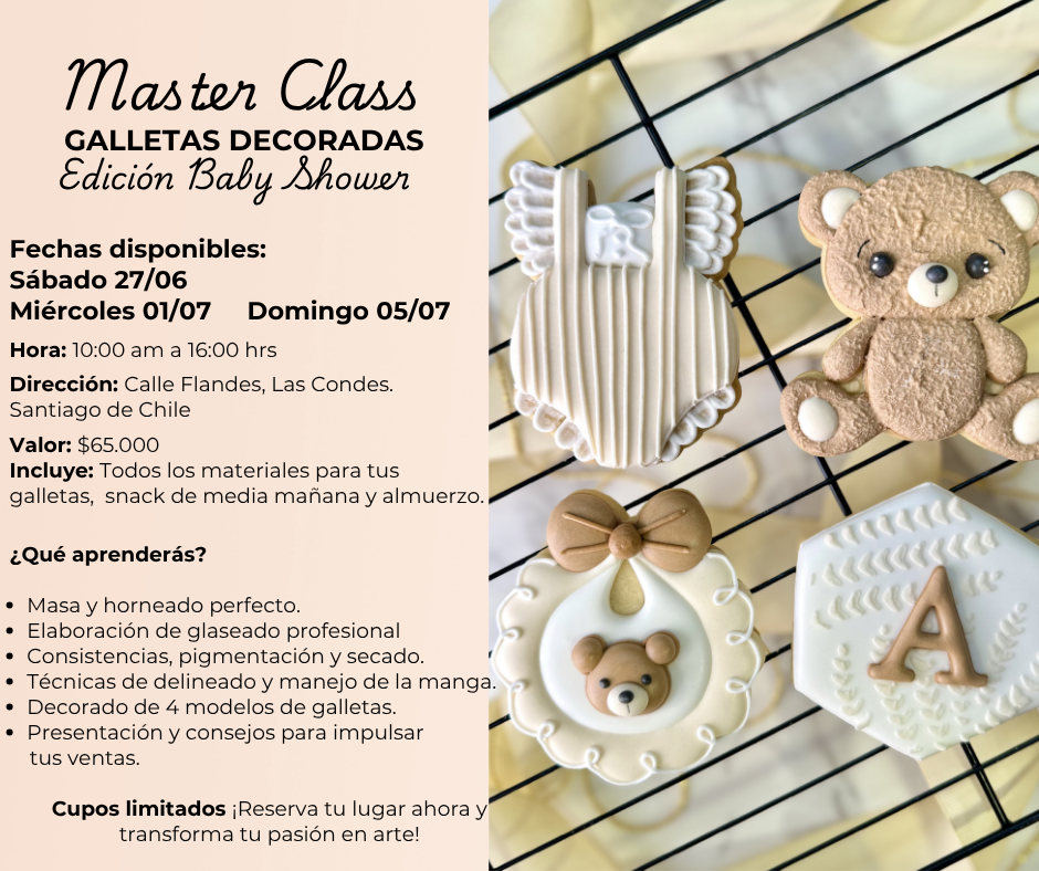 Curso de Galletas Decoradas Edición Baby Shower