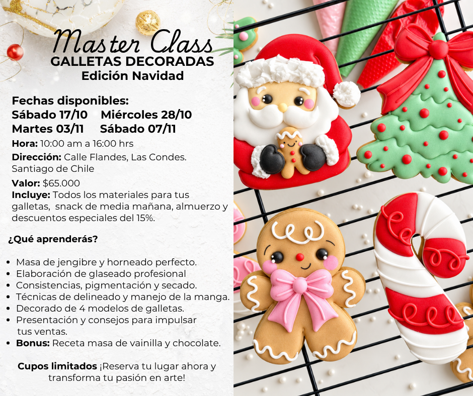 Curso de Galletas Decoradas Edición Navidad