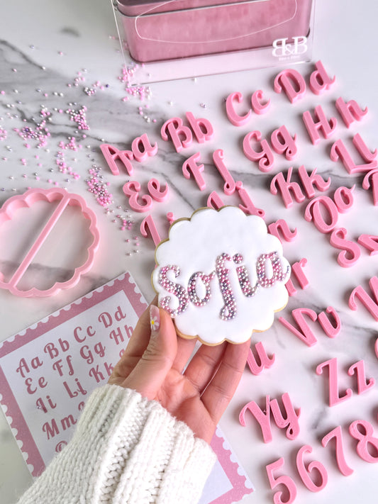 Set de Letras y Números – Tipografía Lobster