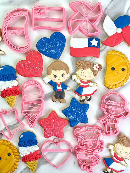 Set de Cortadores de Galletas Edición Viva Chile